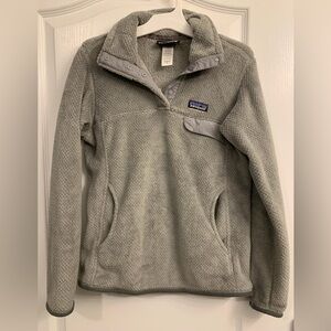 Patagonia Women's Re-Tool Snap-T Gray Fleece Pullover Size XS Preppy Outdoor
